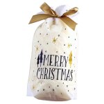 Sacs a bonbons rectangulaires en plastique, 10 pices, avec ruban, lettres imprimes arbre de nol, conteneur ...