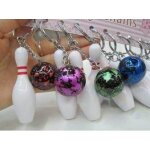 Sac de bowling en plastique avec pendentif, mini boule de bowling, porte - cls, publicit, porte - cls, ...