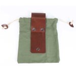 Sac de brousse en toile de cuir, pochette de recherche de nourriture pour randonn�e, pochette a outils ...