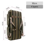 Sac de canne a pêche spinning dur multifonctionnel, 2 / 3 / 4 couches 80 - 130cm 1680d oxford, equipement ... Sac de canne a pêche spinning dur multifonctionnel, 2 / 3 / 4 couches 80 - 130cm 1680d oxford, equipement ...