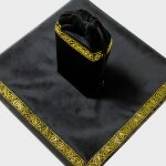 Sac de cartes de table de tarot avec bordure dor�e et argent�e version am�lior�e grand format en velours ...