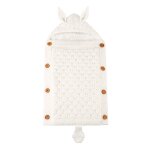 Sac de couchage chaud d'hiver pour nouveau n, tricot a boutons, emmaillotage, poussette, couverture, ...