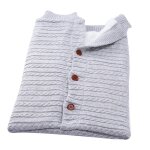 Sac de couchage chaud d'hiver pour nouveau - n, tricot a boutons, emmaillotage, poussette, couverture ...