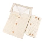 Sac de couchage pour nouveau - n, couverture chaude d'hiver, en tricot, emmaillotage, sac de couchage ...