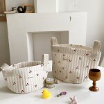 Sac a couches multifonctionnel pour bb, organisateur de jouets imprims de cerise, sac en tissu rutilisable ...