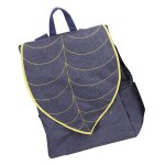 Sac a dos de camping pour hommes, en cuir, en lige vert, avec feuilles, housse a rabat, en toile, a ...
