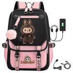 Sac a dos de chargement usb pour etudiants, cartable pour hommes, femmes et enfants.