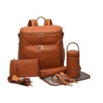 Sac a dos en cuir pu pour maman, sac a couches avec coussin proxy, sac a couches pour bb, sac a dos ...