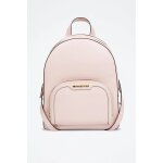 Sac a dos en cuir - rose poudr� os rose