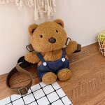 Sac a dos ours en peluche pour enfants, sac a bandouli�re style mignon, mat�riau en peluche doux, sac ...