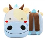 Sac a dos en peluche pour b�b� vache bleue, cadeaux d'�cole pour enfants de la maternelle, sac d'�tudiant ...