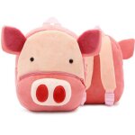 Sac a dos en peluche cochon de dessin anim, animal en peluche, sac d'ecole de maternelle mignon pour ...