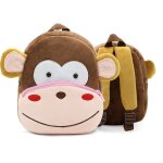 Sac a dos en peluche de singe pour filles, cartable de shopping pour enfants de 2 a 4 ans