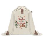 Sac � dos avec pochette doudou la vie est plus jolie sac de gym et sport, sac doudou enfant cadeau f�te ...
