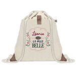 Sac � dos avec pochette l�onie la plus belle sac de gym et sport, sac doudou enfant cadeau f�te des m�res ...
