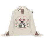 Sac � dos avec pochette lucile la plus belle sac de gym et sport, sac doudou enfant cadeau f�te des m�res ...