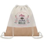 Sac � dos toile et jute alba la plus belle sac de sport et gym, sac doudou enfant cadeau f�te des m�res ...