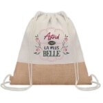 Sac � dos toile et jute astrid la plus belle sac de sport et gym, sac doudou enfant cadeau f�te des m�res ...