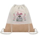 Sac � dos toile et jute judith la plus belle sac de sport et gym, sac doudou enfant cadeau f�te des m�res ...