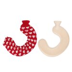Sac d'eau chaude en forme de u doux 1 l d'injection d'eau cou paule bouillotte avec couverture souple ...