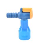 Sac d'eau en silicone bleu, pack d'hydratation droite a 90 degr�s, buse d'aspiration, valve de morsure, ...