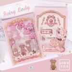 Sac de fichiers a4 en forme de l, porte - documents en pvc, motif de lapin ours r�tro mignon, organisateur ...