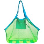 Sac en filet portable pour jouets de plage pour enfants, paquet de vtements et de serviettes, grand ...