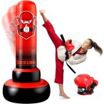 Sac de frappe enfant, 168cm punching ball gonflable a trois niveaux, sac de boxe pour enfants, cadeaux ... Sac de frappe enfant, 168cm punching ball gonflable a trois niveaux, sac de boxe pour enfants, cadeaux ...