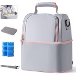 Sac isotherme pour biberon, 2 boîte a glaçon inclus, compatible avec 6 biberons (270 ml), sac a dos isotherme, ... Sac isotherme pour biberon, 2 boîte a glaçon inclus, compatible avec 6 biberons (270 ml), sac a dos isotherme, ...
