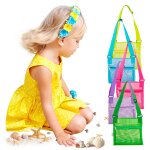 Sac a jouets de plage en maille, sac de collecte de coquillages pour enfants, jouet de sable pour tenir ...
