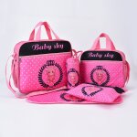 Sac a langer pour maman, sacoche cinq pices, imprim ours, multifonctionnel, grande capacit, asymtrique, ...