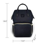 Sac a langer polyvalent avec rangement organis, design unisexe, facile a nettoyer, bretelles rglables ...