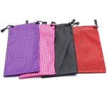 Sac de lunettes de soleil design alatoire, 1 pice, pochette en tissu de nettoyage, etui pour lunettes ...