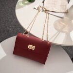 Sac a main carr simple pour femmes, sac a bandoulire en cuir pu de bonne qualit avec chane pour tlphone ...