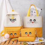Sac a main en toile color pour femmes, sac a dos de voyage dcontract de grande capacit, avec impression ...