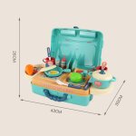 Sac de maison de jeu, simulation d'outils de cuisine, jouet de cuisine, valise pour enfants, cadeau d'annivers ...