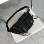 Sac de poitrine en toile pour femmes et hommes, unisexe, décontracté, de rue, fermeture eclair, pochette ... Sac de poitrine en toile pour femmes et hommes, unisexe, décontracté, de rue, fermeture eclair, pochette ...