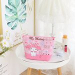 Sac de rangement en cuir pu avec petites etoiles de dessin anim� my melody kuromi, trousse de maquillage, ...