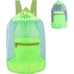Sac de rangement pour jouets de plage, grand sac en maille, pliable et rutilisable, pour enfants - vert ...