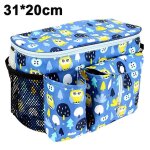 Sac de rangement pour poussette en nylon avec porte - gobelet, bretelles rglables, isotherme, 31 x 20 ...
