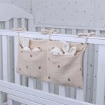 Sac de rangement suspendu au chevet du b�b�, pochette en coton a double couche, organisateur pour poussette, ...