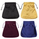 Sac de rangement de tarot avec cordon coulissant, pochette de rangement en velours epais, 4 couleurs ...