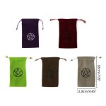 Sac de rangement de tarot pentagramme en velours, sac de rangement pour cartes de jeu de soci�t�, paquet ...