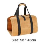 Sac de rangement en toile de cire, porte - bches de camping en plein air rglable grande capacit support ...