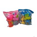 Seau de plage - too beach - too beach - arrosoir, r�teau, moulin - sac a dos transport - bleu / rose ...