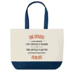 Sac shopping bleu doudou aussi g�niale ¿ cabas coton solide & pratique pour courses, travail ¿ id�e ...