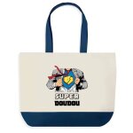 Sac shopping fond bleu super doudou ch�ri ch�rie amour saint - valentin cadeau anniversaire no�l grand ...