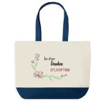 Sac shopping fond bleu doudou d'exception ch�ri ch�rie amour saint - valentin cadeau anniversaire no�l ...