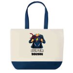 Sac shopping fond bleu super doudou femme epouse ch�ri ch�rie amour saint - valentin cadeau anniversaire ...