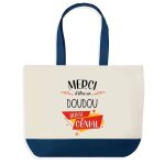Sac shopping fond bleu merci doudou g�nial ch�ri ch�rie amour saint - valentin cadeau anniversaire no�l ...